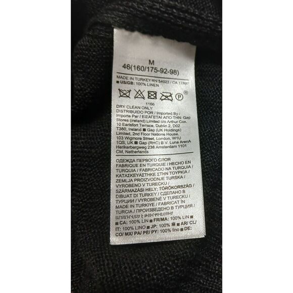 Banana republic womens medium 100% linen knit stretch boxy spring summer top - Picture 7 of 7